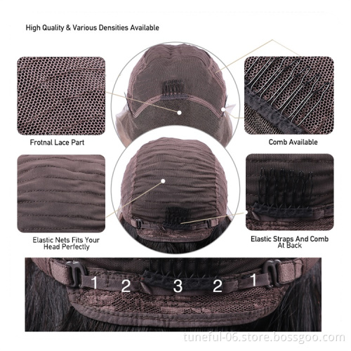Factory Wholesale 10A Grade Raw Unprocessed Indian Human Hair Wig Cuticle Aligned Water Wave Lace Front Wig For Black Women